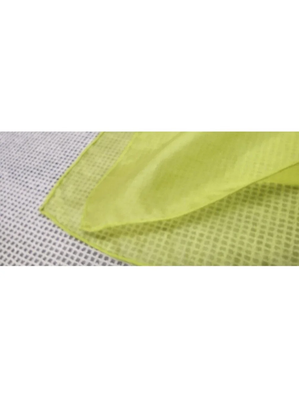 Vintage 1950s 40s PURE SILK HANDKERCHIEF SCARF Neon Chartreuse Vibrant Japan 50s